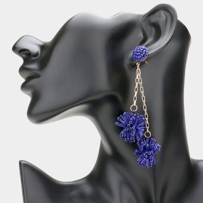 Atiya Double Ball Drop Statement Earrings