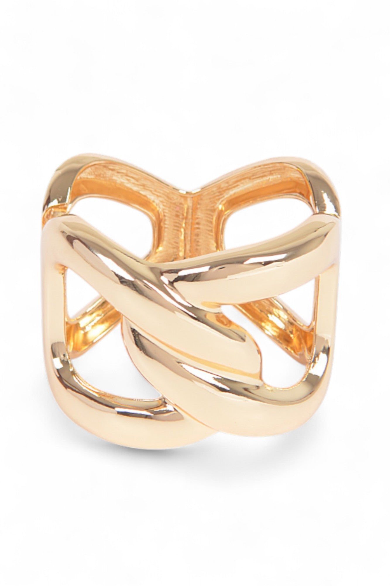 Abstract Cut Out Hinge Metal Bracelet