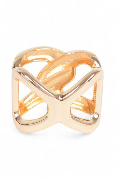 Abstract Cut Out Hinge Metal Bracelet