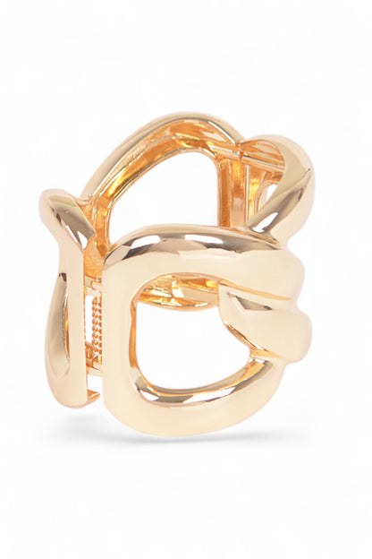 Abstract Cut Out Hinge Metal Bracelet