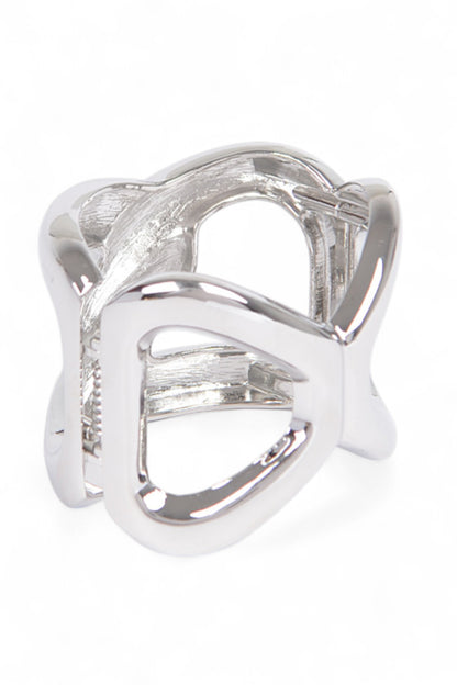 Abstract Cut Out Hinge Metal Bracelet