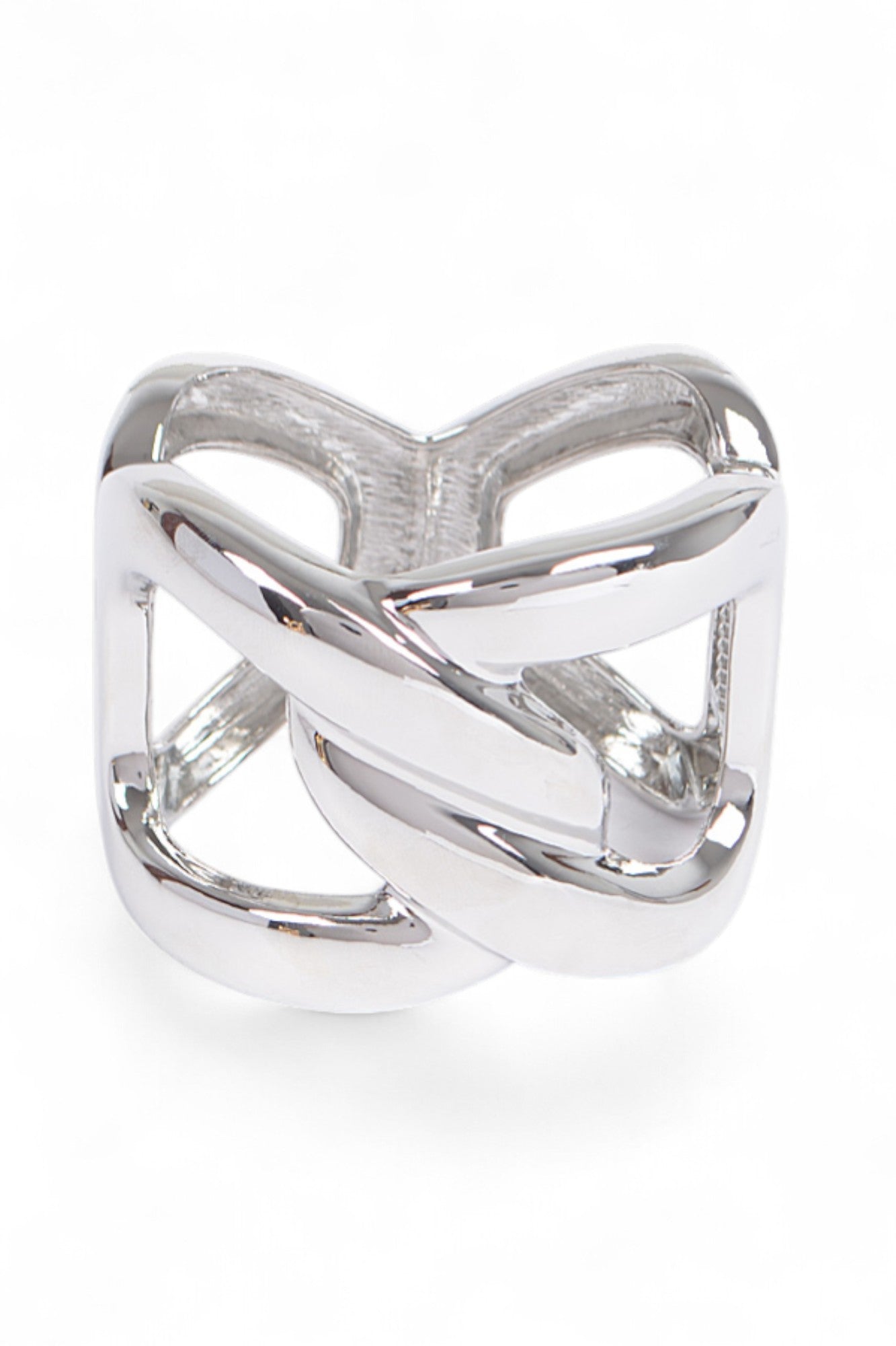 Abstract Cut Out Hinge Metal Bracelet