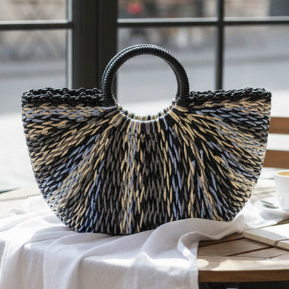 Aly Large Woven Straw Tote Bag
