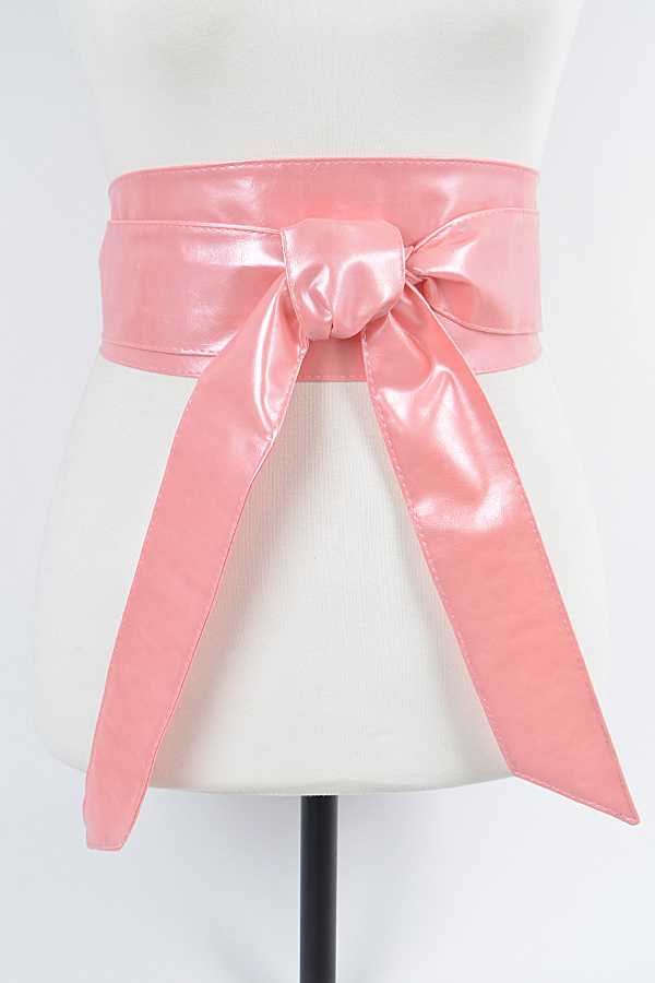 Abbi 2 Vegan Leather Obi Wrap Statement Belt