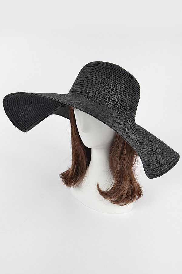 Black Wide Brim Floppy Hat