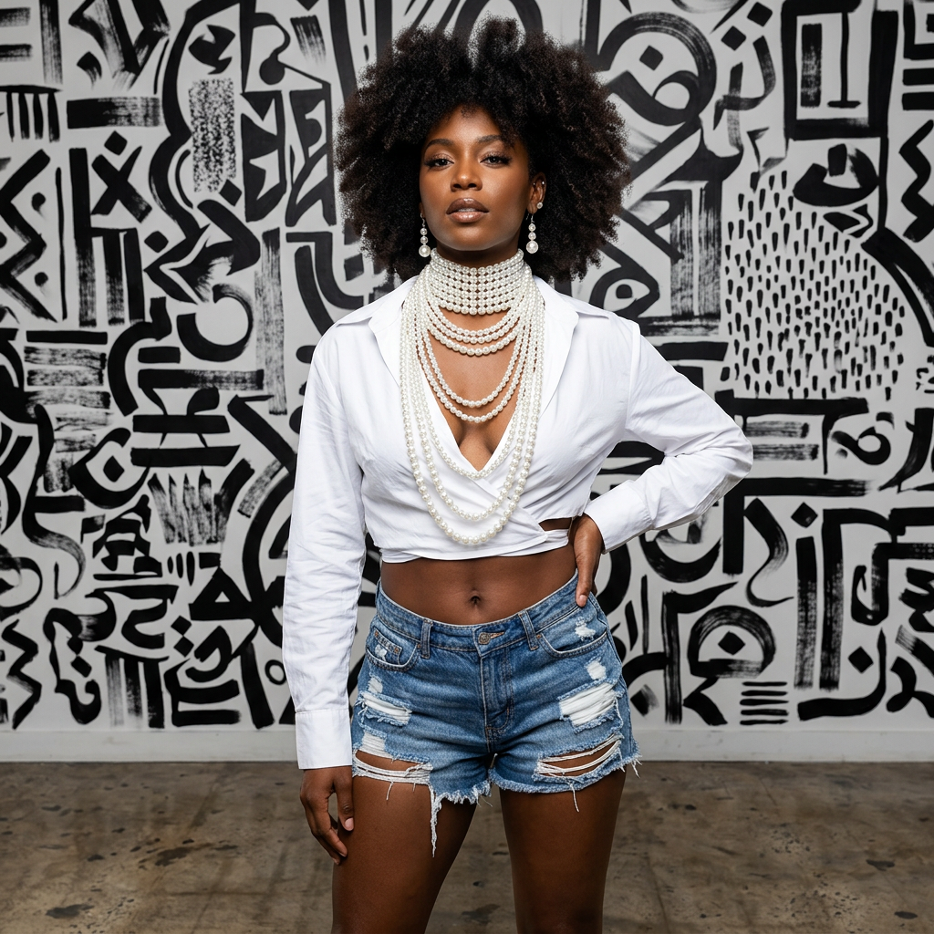 2 PC Dramatic Pearl Statement Necklace