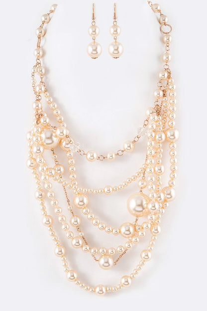 1 Dramatic Cream Pearl Statement Necklace