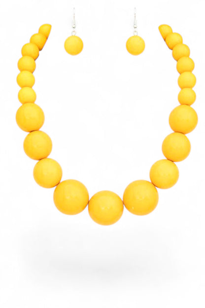 Akayla Large Resin Beads Statement Necklace