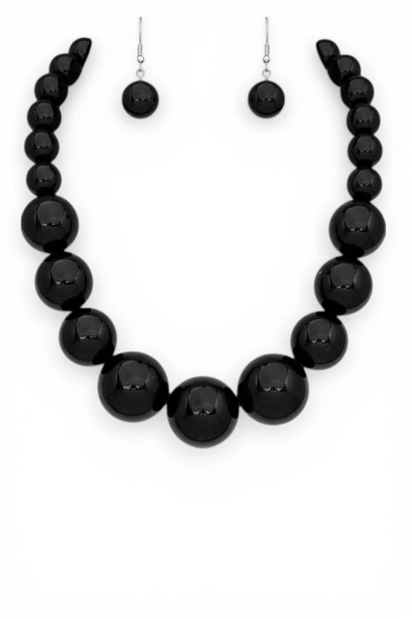 Akayla Large Resin Beads Statement Necklace