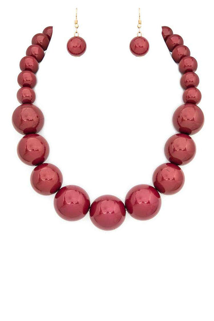 Akayla Large Resin Beads Statement Necklace