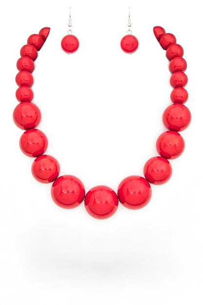 Akayla Large Resin Beads Statement Necklace