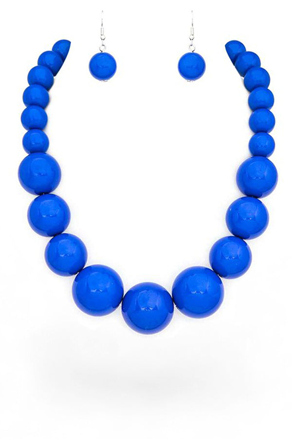 Akayla Large Resin Beads Statement Necklace