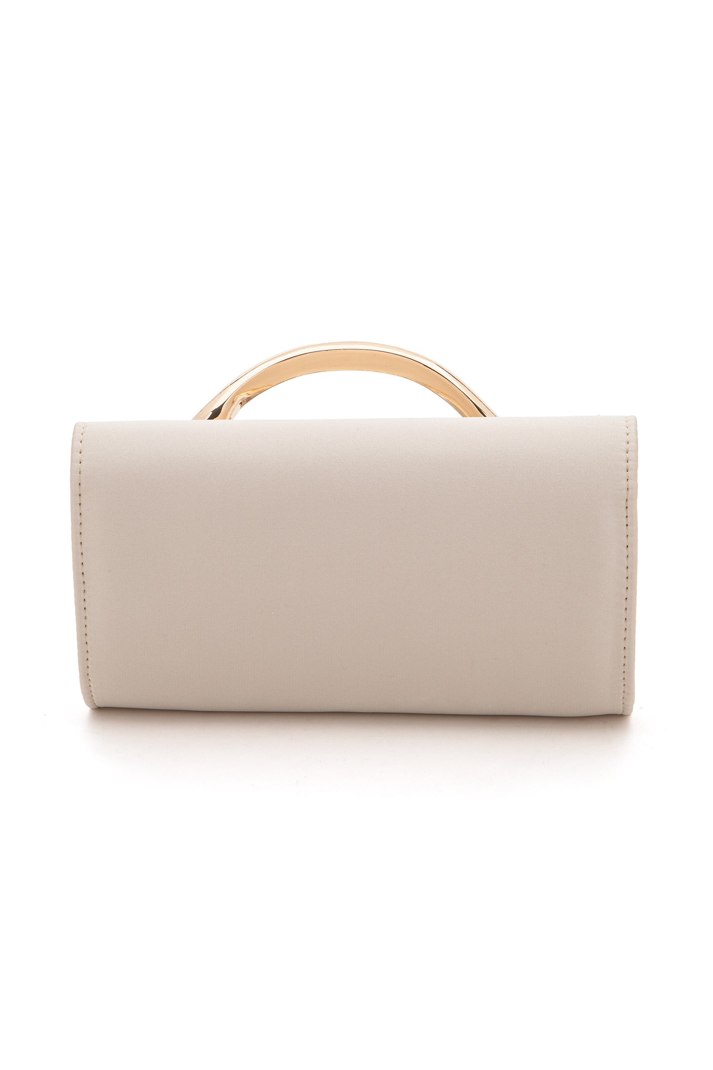 Ava Metal Handle After Party Satin Clutch Bag