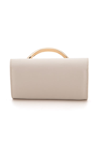 Ava Metal Handle After Party Satin Clutch Bag
