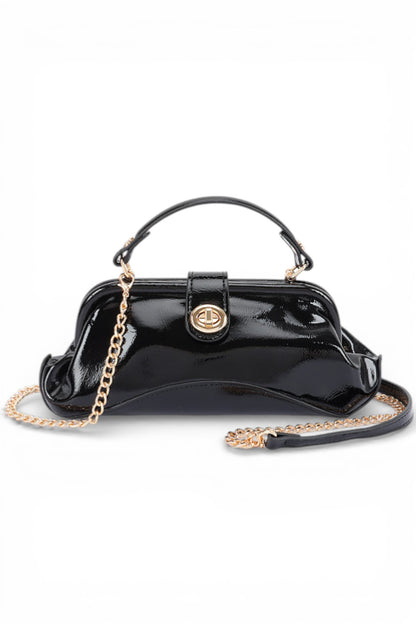 1 Push Lock Top Handle Convertible Clutch