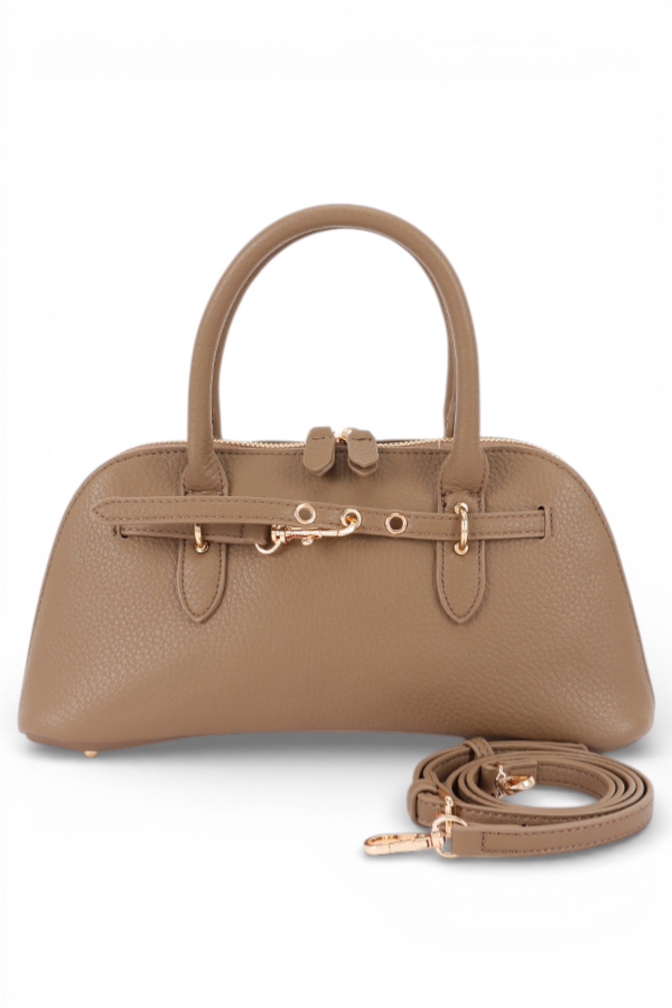 2 Vegan Leather Top Handle Satchel Bag