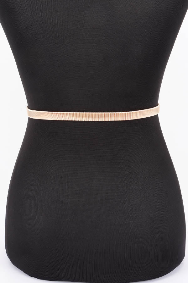 Aayak Metallic Rose Elastic Statement Belt