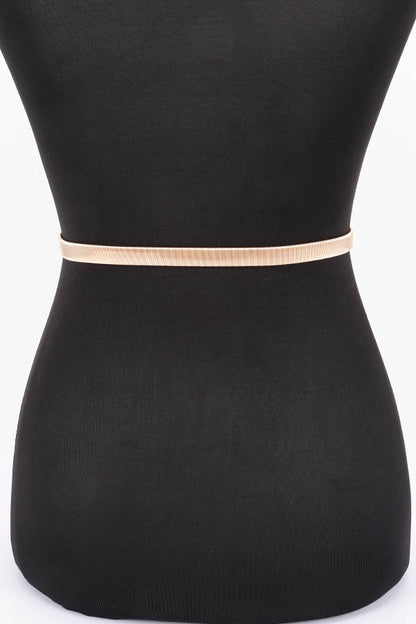 Aayak Metallic Rose Elastic Statement Belt