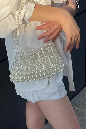 Aliaqa Pearl Clutch Bag