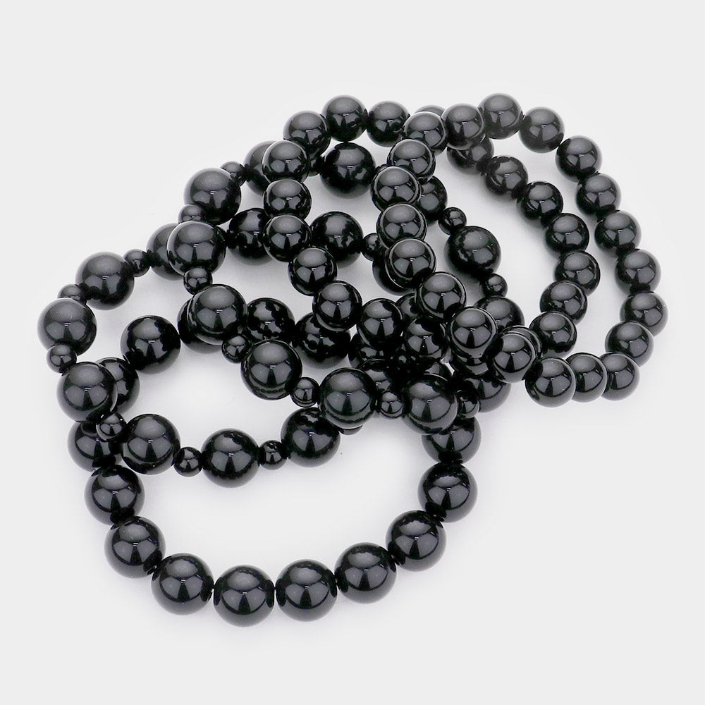 5 PC Pearl Stretch Bracelet