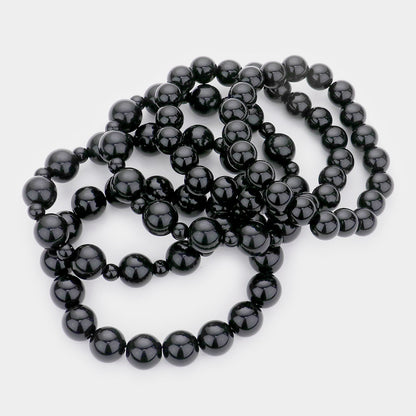 5 PC Pearl Stretch Bracelet