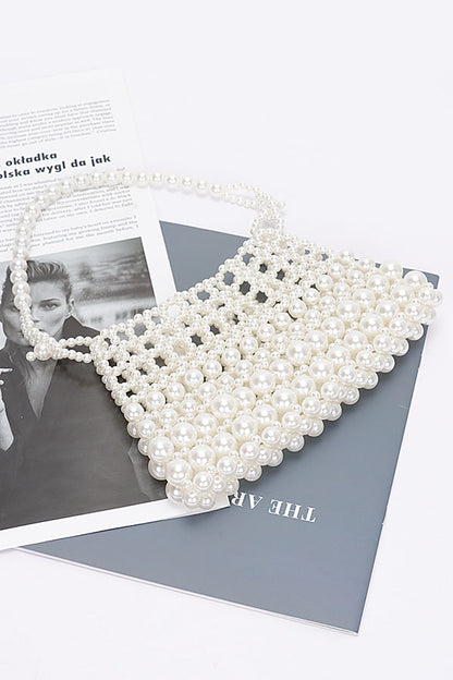 Aliaqa Pearl Clutch Bag