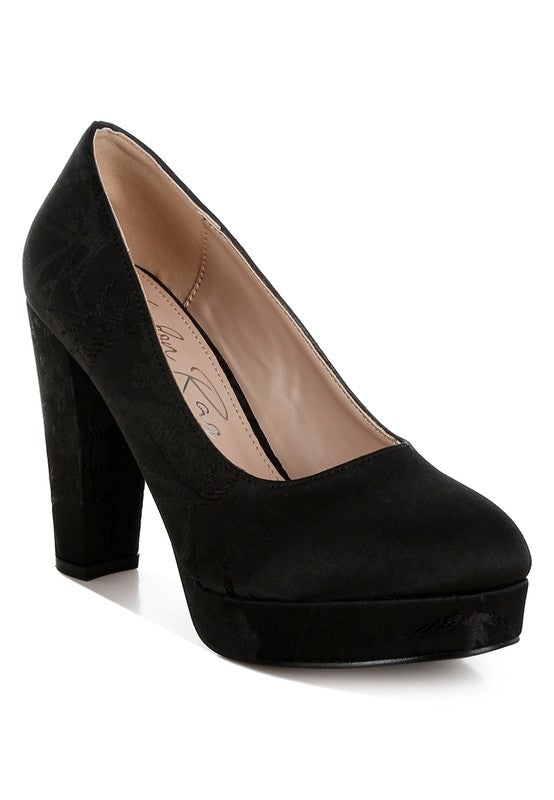 Jastour Platform Block Heel Pumps