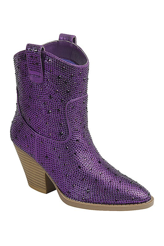 BJ Rhinestone Western Cowboy Boots